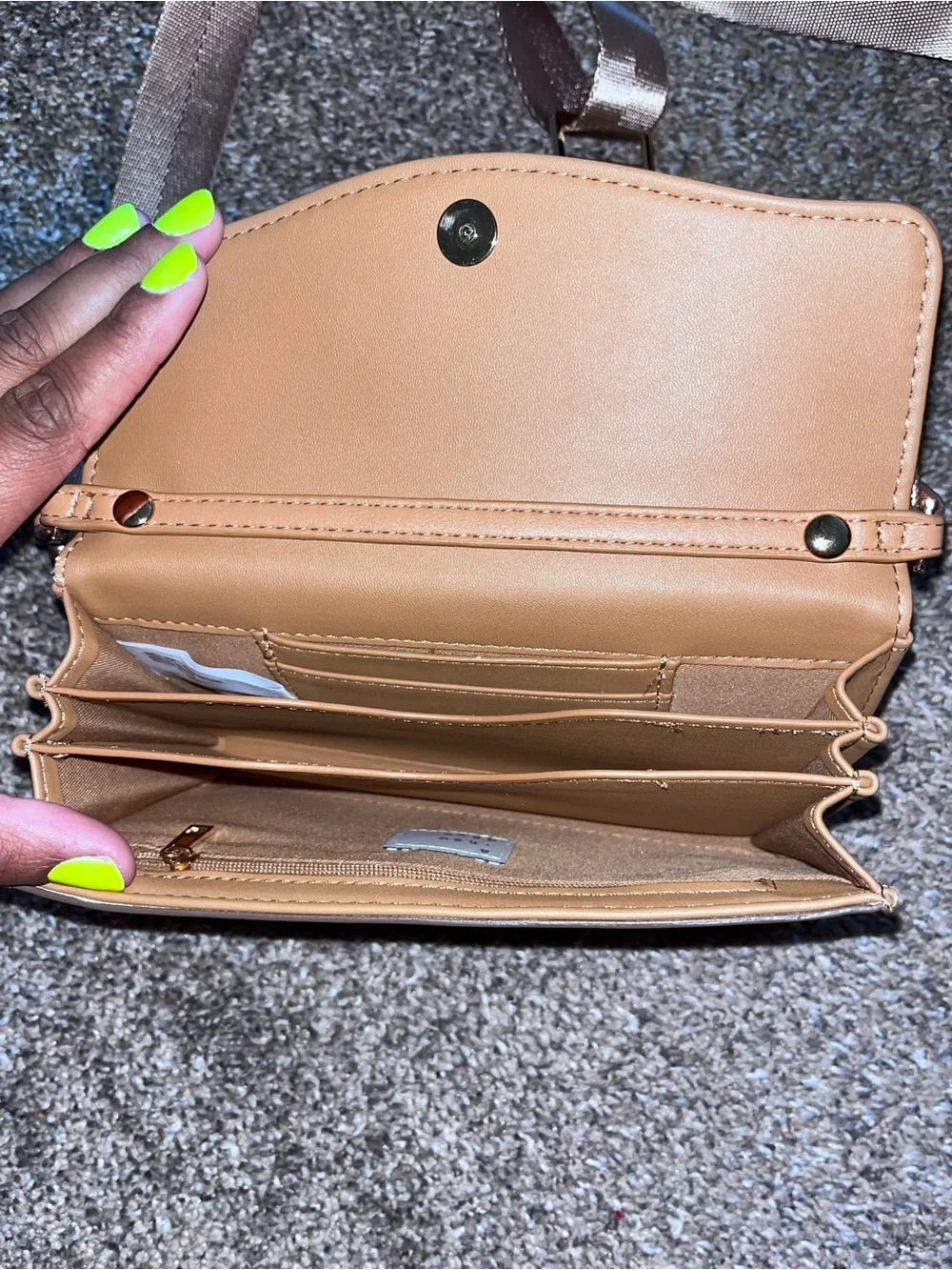 A New Day Tan Crossbody Wallet Bag